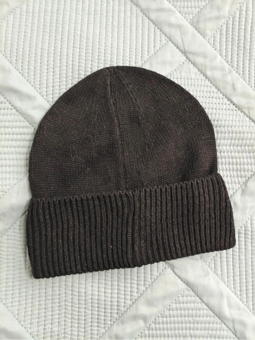 NWOT Kate Spade Black Knit Hat Heart Motif women’s One Size